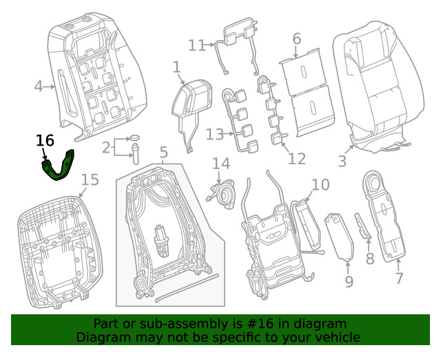 Genuine GM Seat Back Panel Reinforcement 84831203