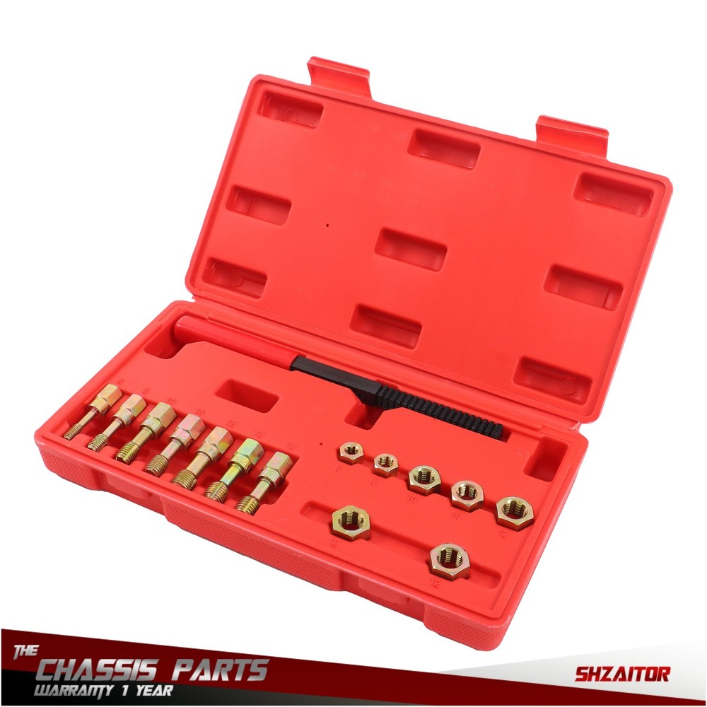 New 15 Piece Metric Thread Repair Set Thread Restorer Set Rethreading Tool