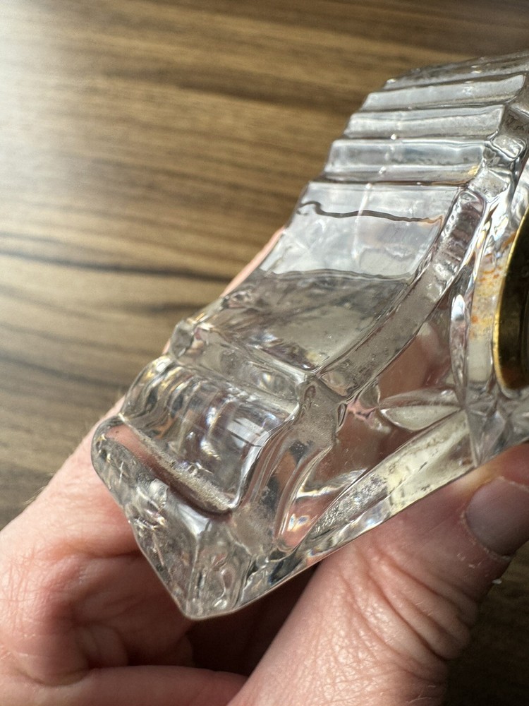 Lead Crystal Clock Read Description