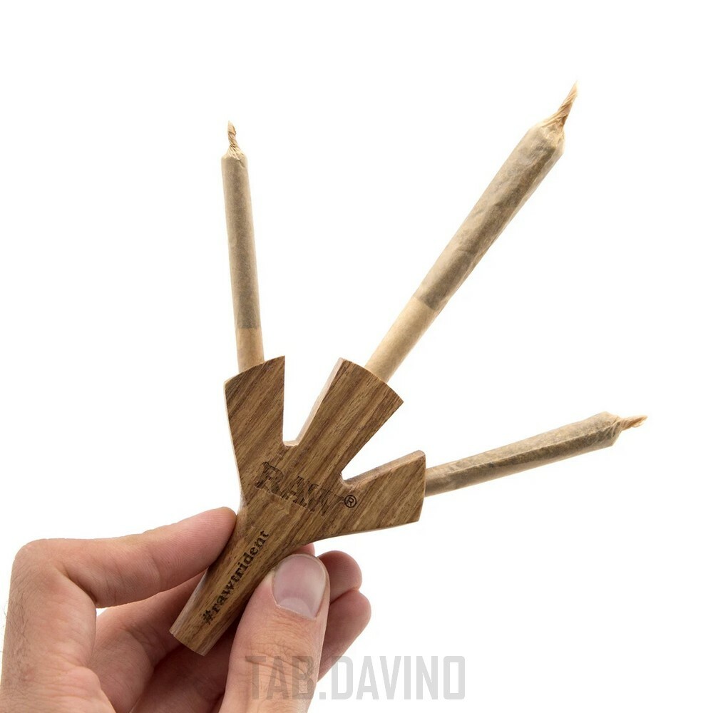 Raw Trident Wooden Cigarette Holder Triplo