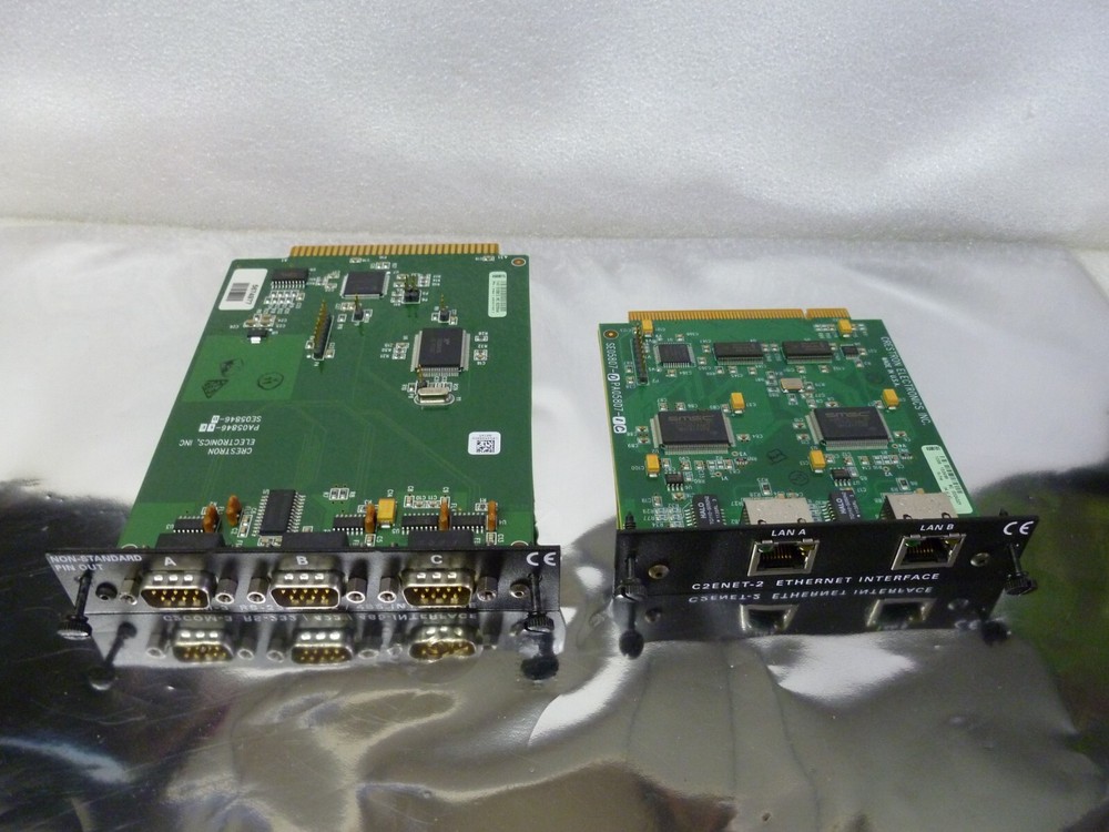 2 MIX CRESTRON C2COM-3 RS-232/422/485 INTERFACE & C2ENET-2 ETHERNET INTERFACE