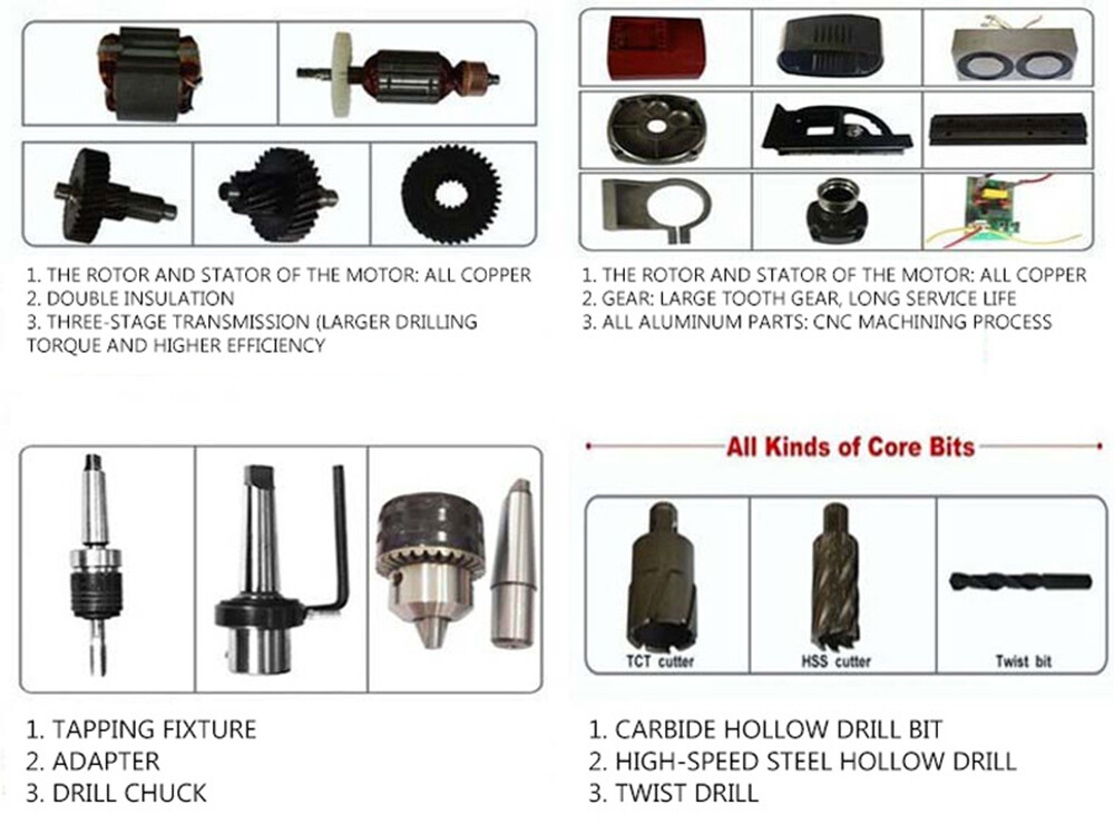 Magnetic drill Suction iron drill Tapping drill Attack machine Adjustable speed