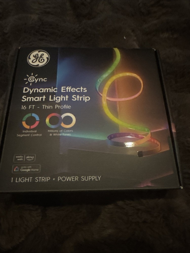 GE Cync Dynamic Effects Smart LED Thin Profile Light Strip 16ft New