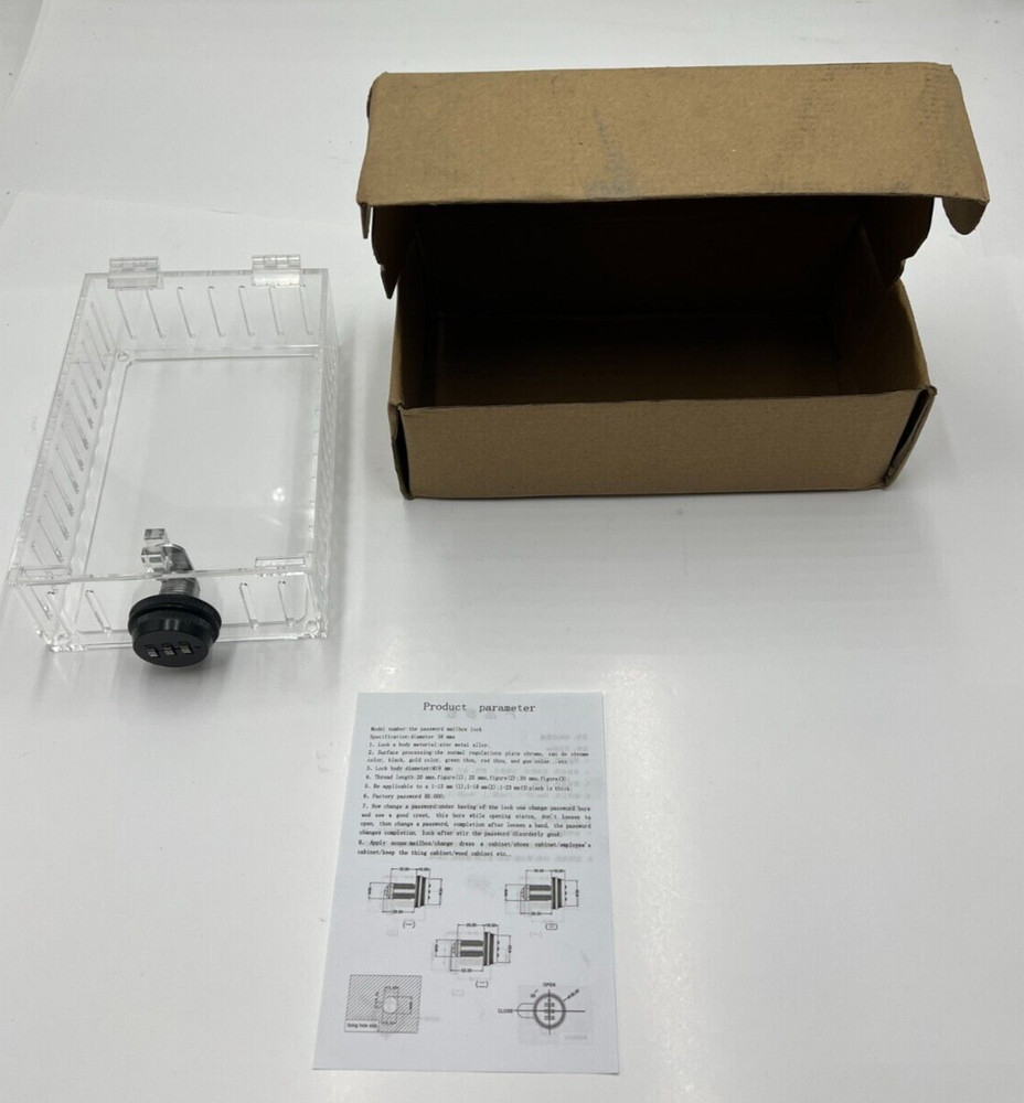 Universal Thermostat Guard Clear Lock Box with Changeable Combination Code Lock