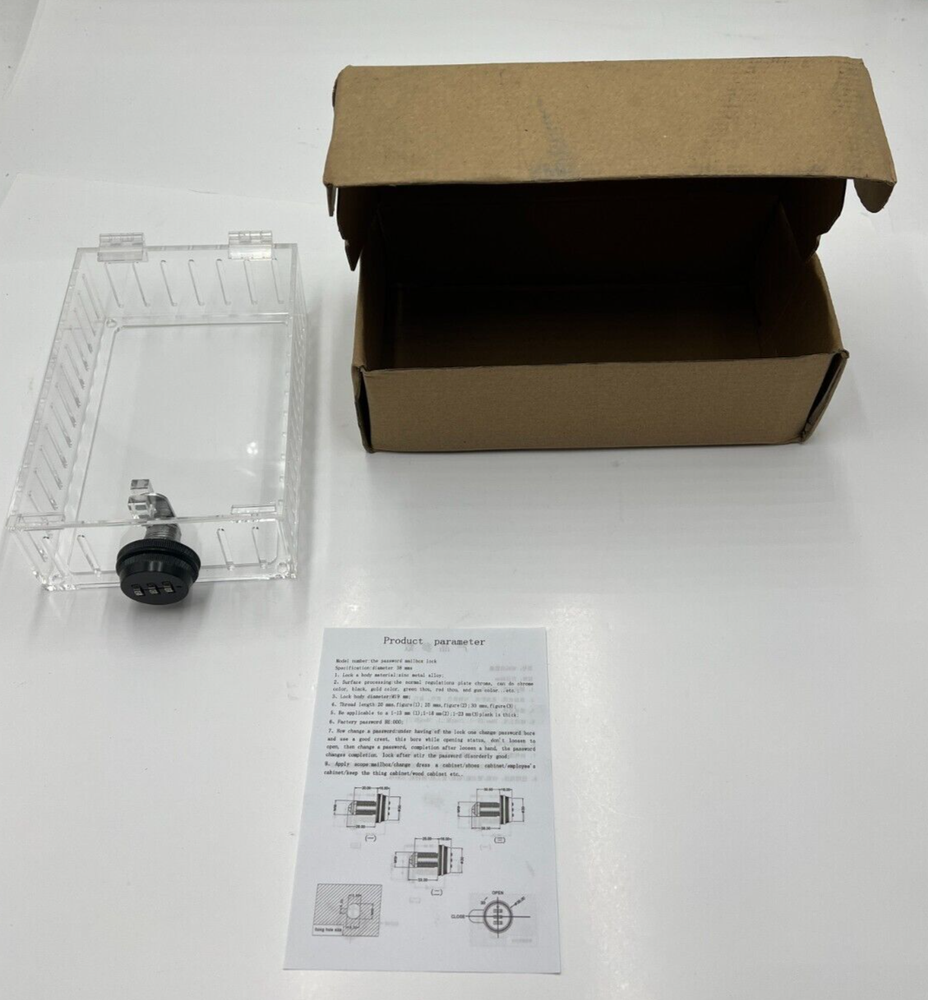 Universal Thermostat Guard Clear Lock Box with Changeable Combination Code Lock