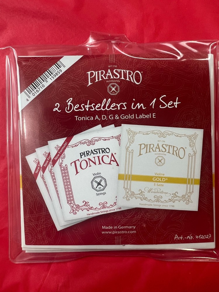 ** 100% Authentic**Tonica Violin String Set 4/4 -Gold Label E ( Ball or Loop)