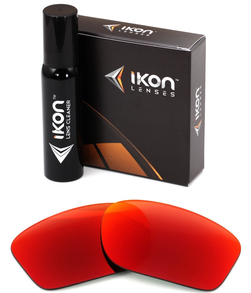 Polarized IKON Iridium Replacement Lenses For Oakley Pit Boss 2 II + Red