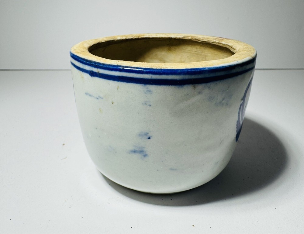 Incense Burner China Late Qing Dynasty Blue & White Dragon Pattern