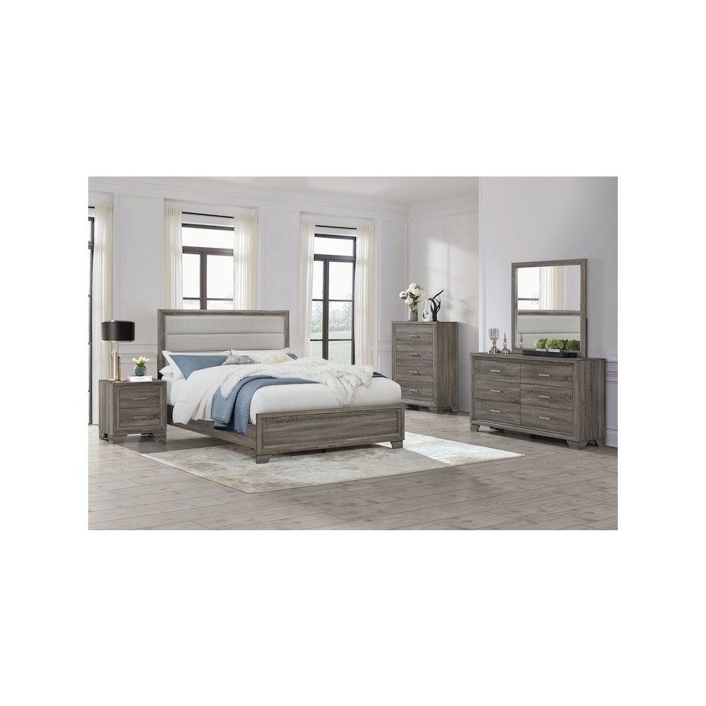 Wright 5-piece Eastern King Bedroom Set Brown Oak