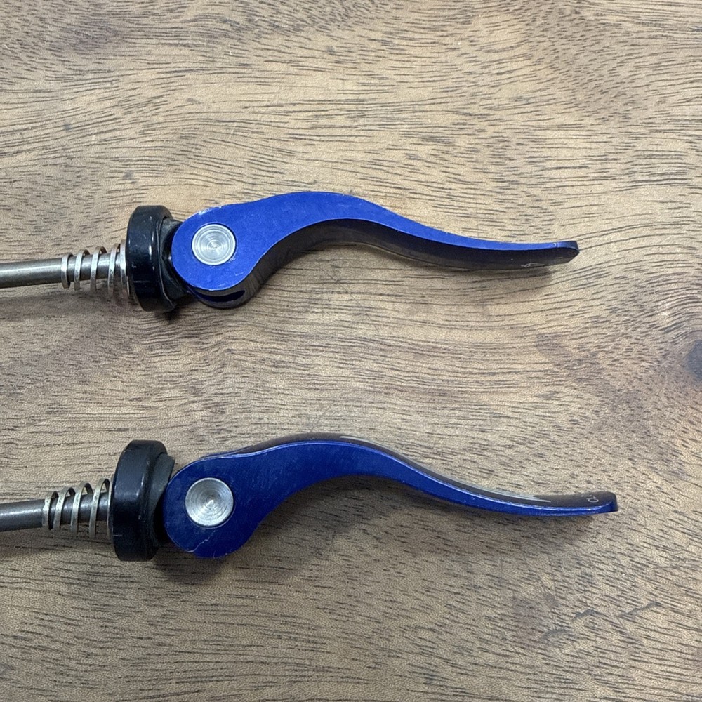 Salsa Front Rear Wheel Quick Release Skewer Pair 130/135m Blue