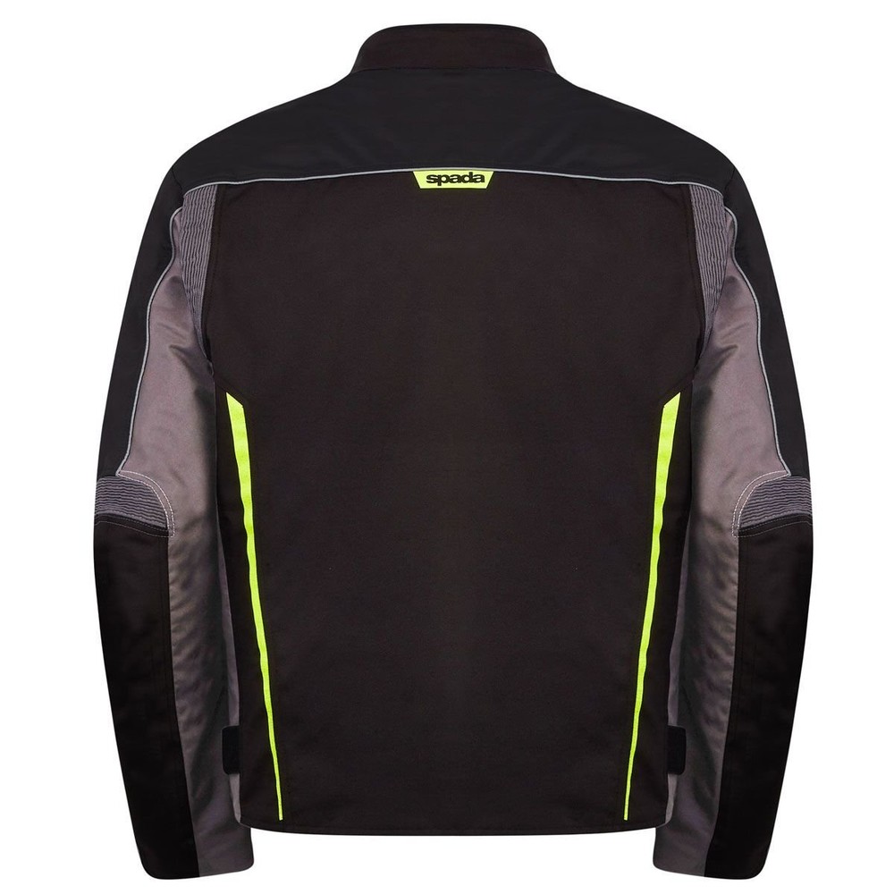 Spada Pace CE WP Textile Motorcycle Jacket Grey Black Flou Yell