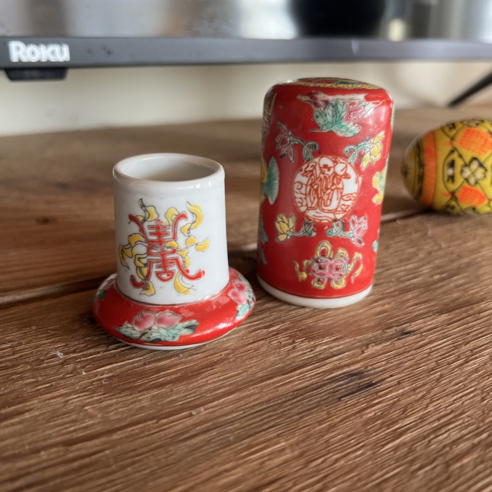 Oriental Match Stick Holder, Vintage