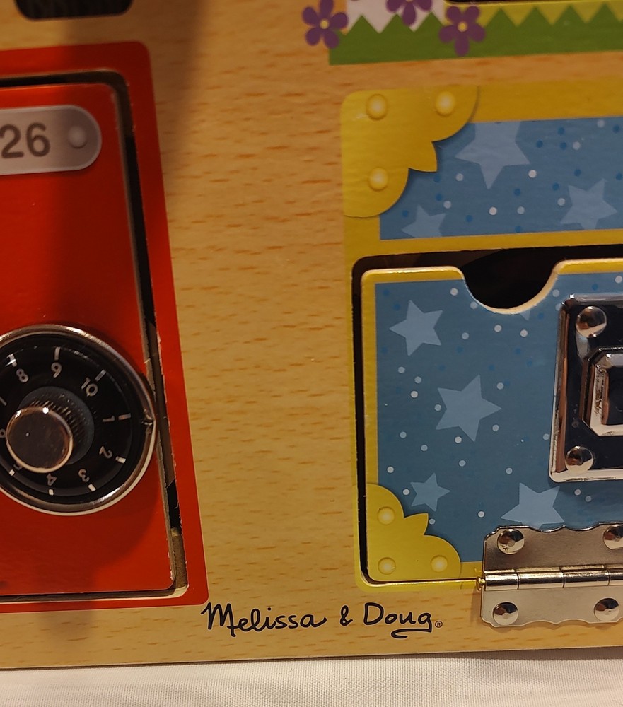 Melissa And Doug Lock And Latch Board, Excellent Condition
