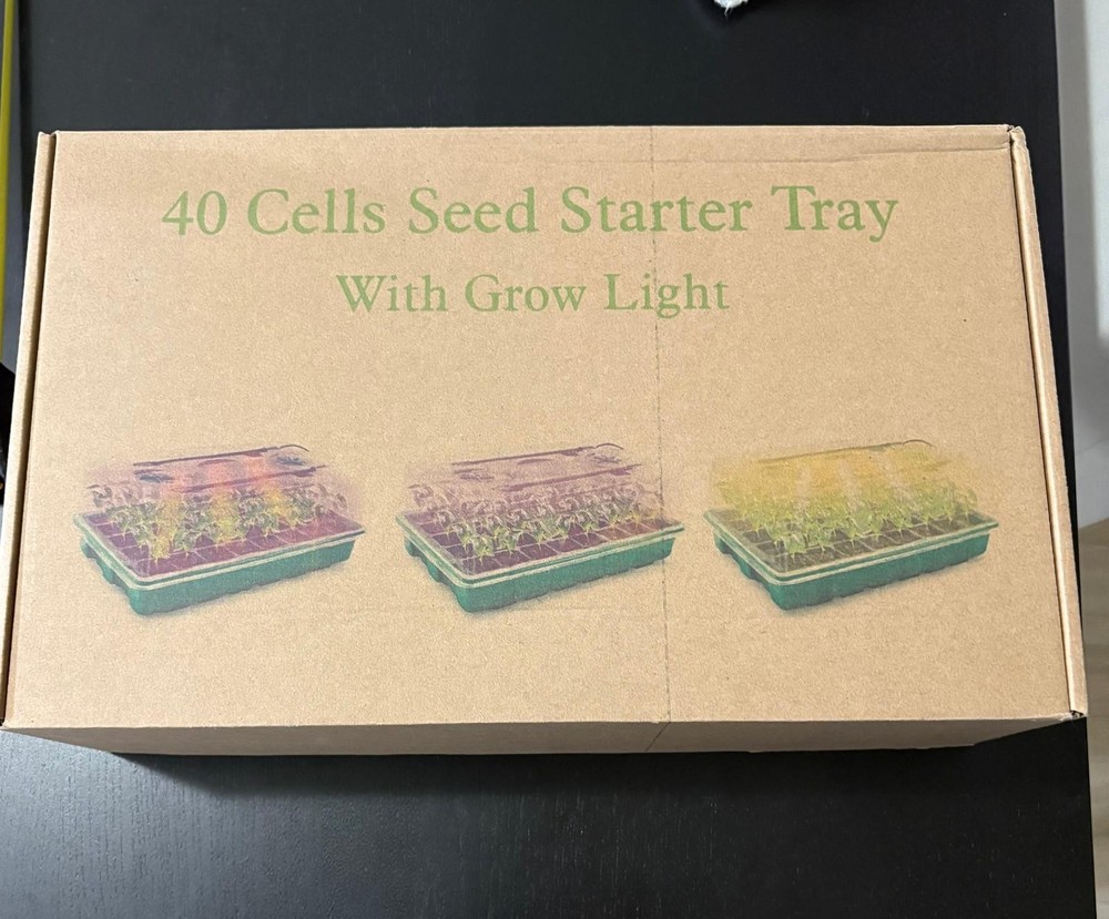 40-cell seed starter tray with grow light