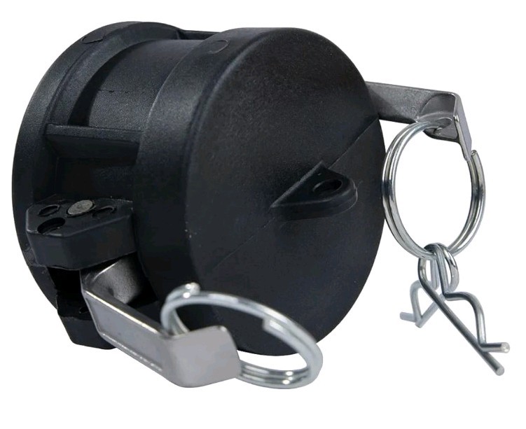 2 Inch Polypropylene Camlock Fittings, 2 pcs, DC Type, Dust Cap, 125psi Max