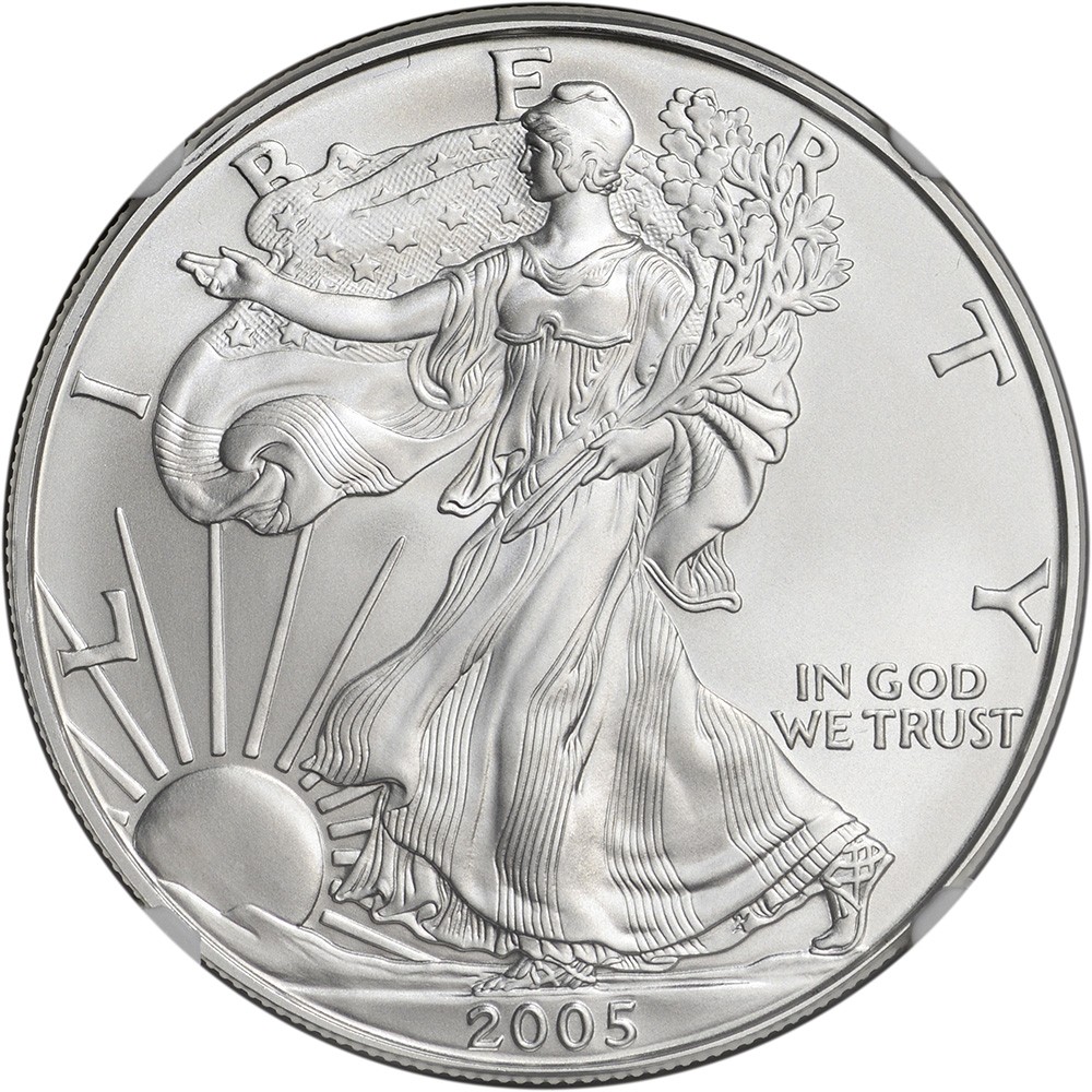 2005 American Silver Eagle Coin - NGC MS70