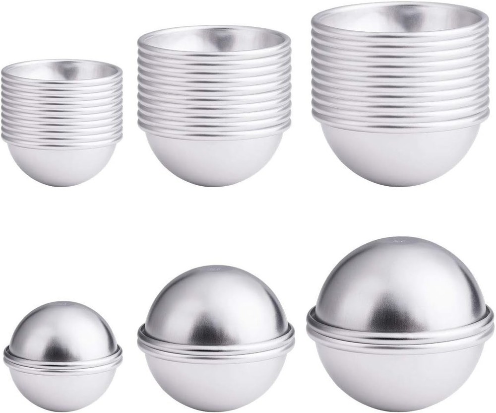 Craft Your Own Bath Bombs: 30PCS Mold Kit in Assorted Sizes for Fun Projects