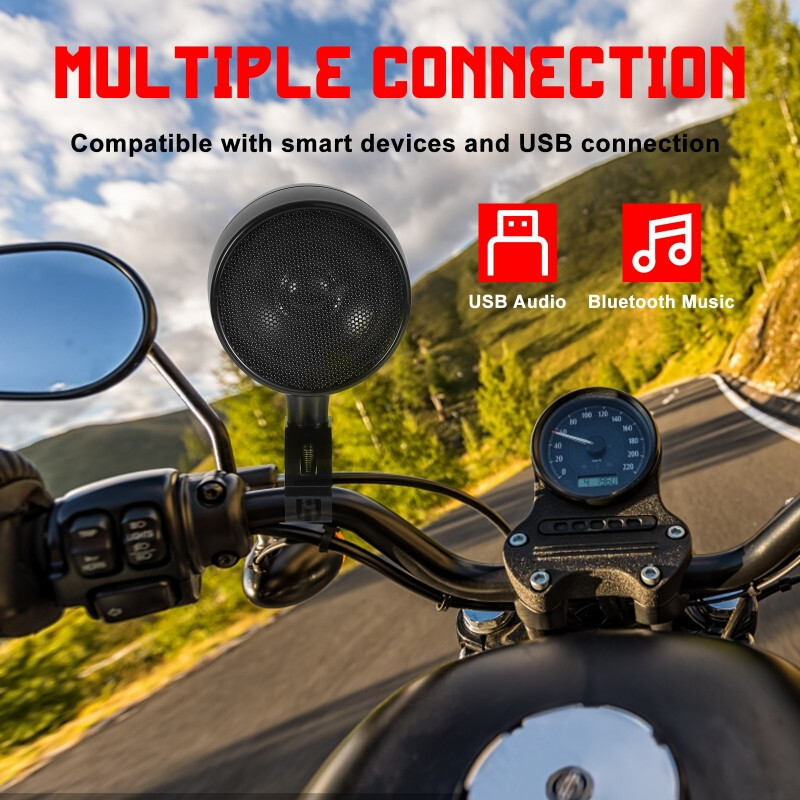 3inch Bluetooth Motorcycle Speaker Wireless High Power Audio Speaker Waterproof