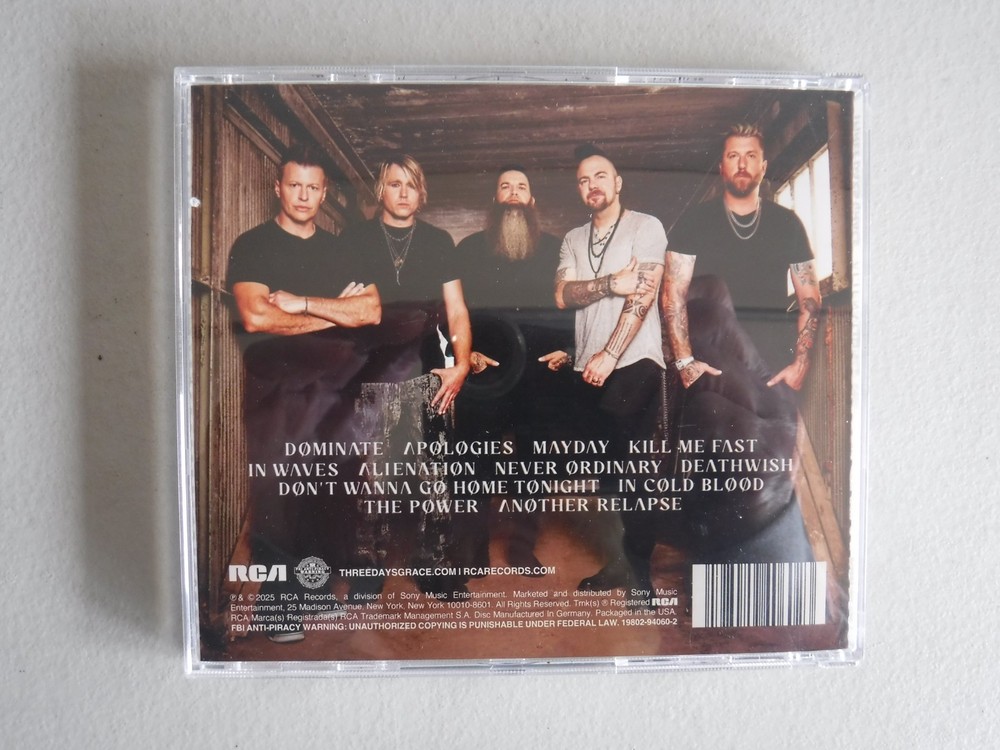 Three Days Grace Alienation Signed CD Exclusive 2025 Band Autographed