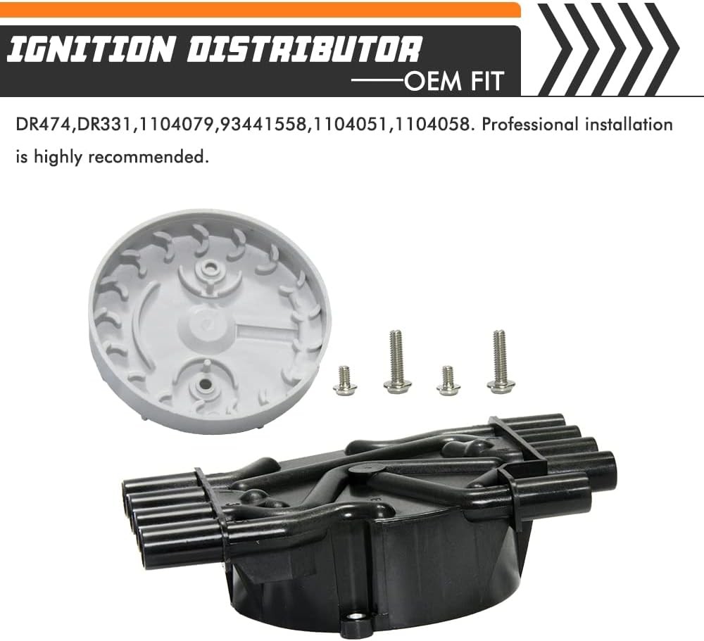 Ignition Distributor Set Brass Terminals 5.0L 5.7L Cap, Black