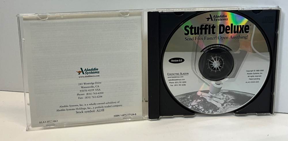Aladdin Systems StuffIt Deluxe 6.0 Compression Solution for Mac - Vintage
