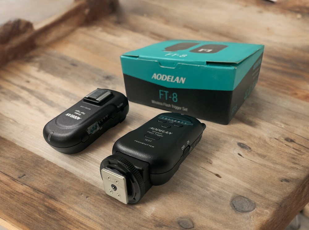 AODELAN FT-8 WIRELESS FLASH TIGGER SET TRANSMITTER & RECEIVER