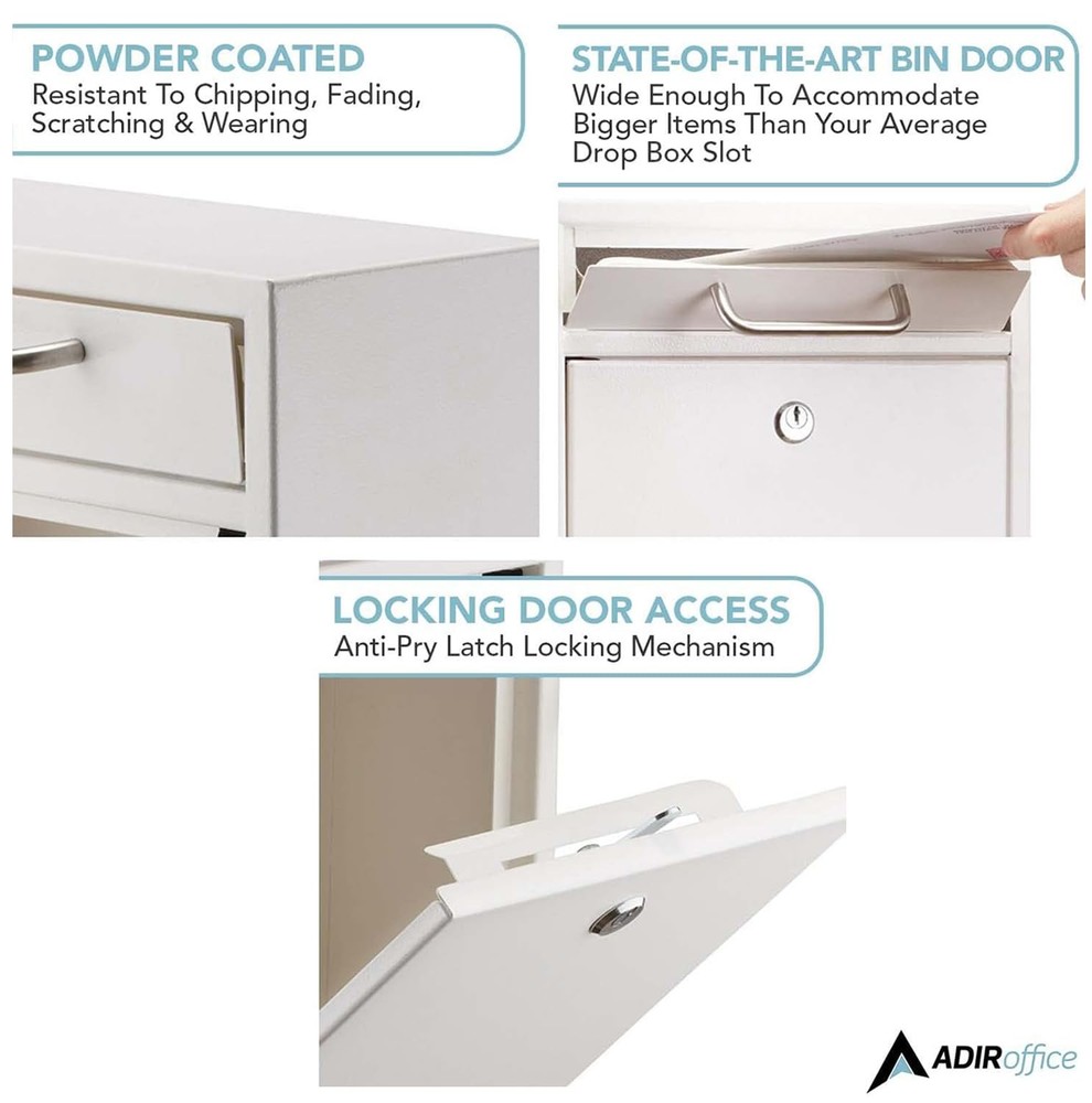 Wall Mount Mailbox - Mailbox with Lock and Keys- Durable Wall Mounted Locking...