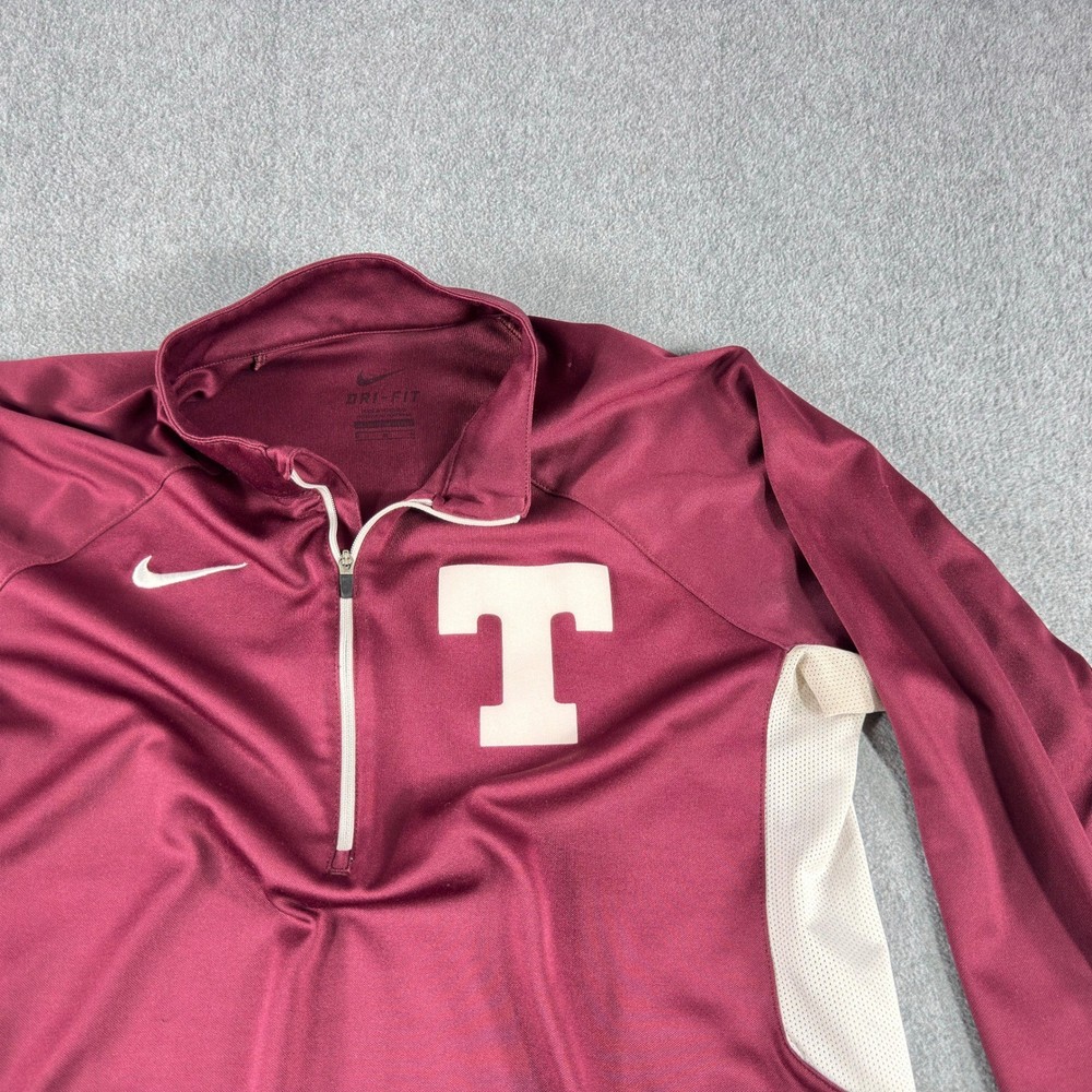 Nike Team Dri-FIT Texas Aggies 1/4 Zip Pullover Mens Medium Maroon
