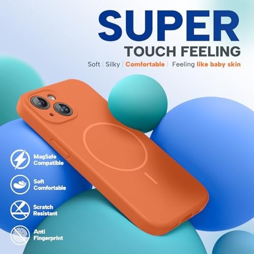 Miracase Magnetic for iPhone 15 Case, [Soft Anti-Scratch Microfiber Lining], Com