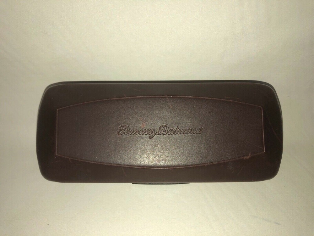 Tommy Bahama Dark Brown Hard Shell Eyeglass Sunglass Case