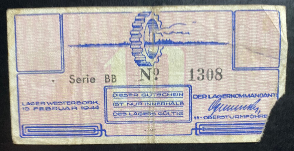10 Cent Netherlands Westerbork Concentration Camp Currency Bill Note kz 1