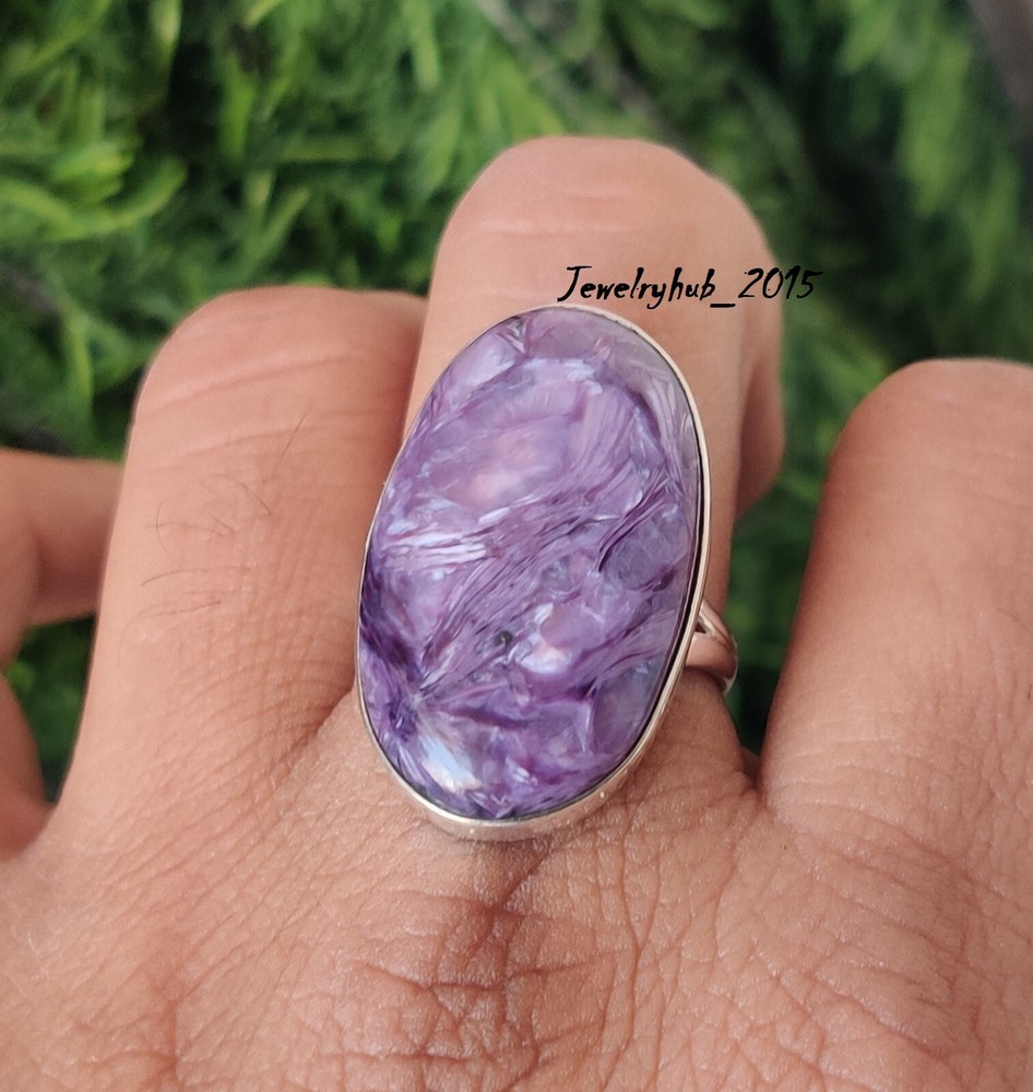 Charoite Gemstone 925 Solid Sterling Silver Gift for her All Size MO5199