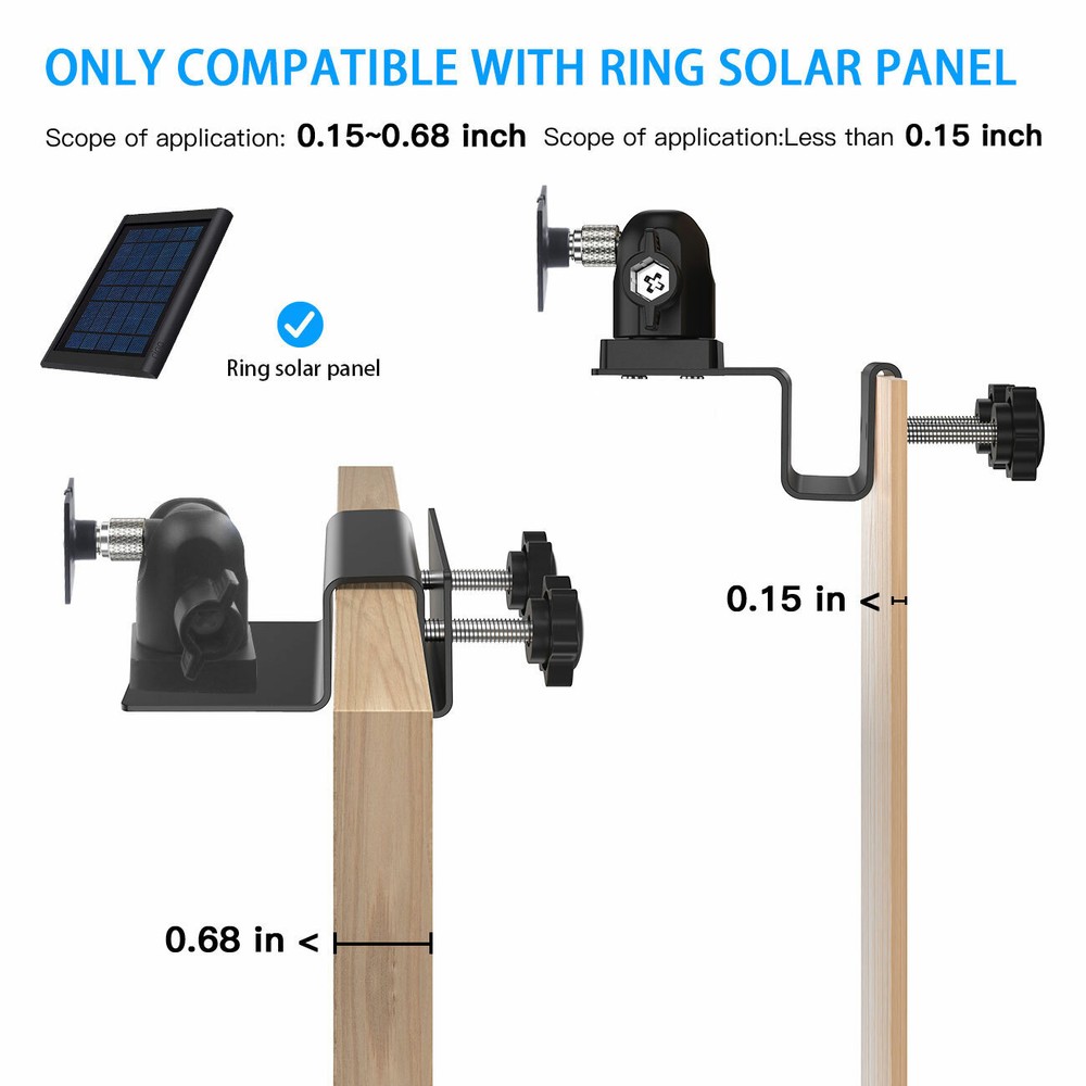 Weatherproof Gutter Mount/ Bracket for Ring SUPER Solar Panel