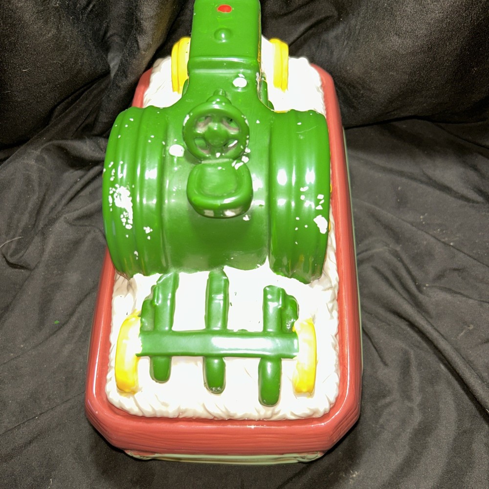 John Deere 1924 Model D General Purpose Tractor Ceramic Cookie Jar Gibson *Flaws