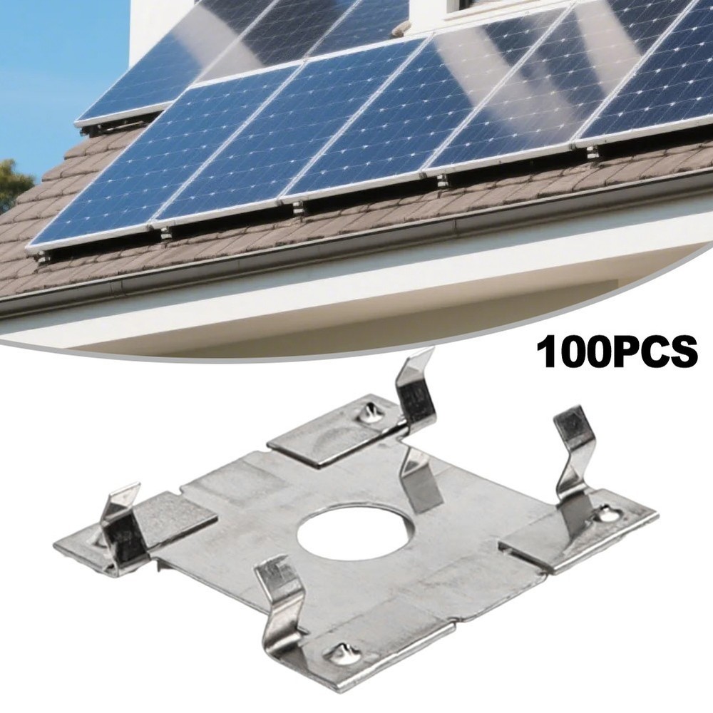 100pcs Solar Panel Grounding Washer Clips Stainless Steel for Rail Systems