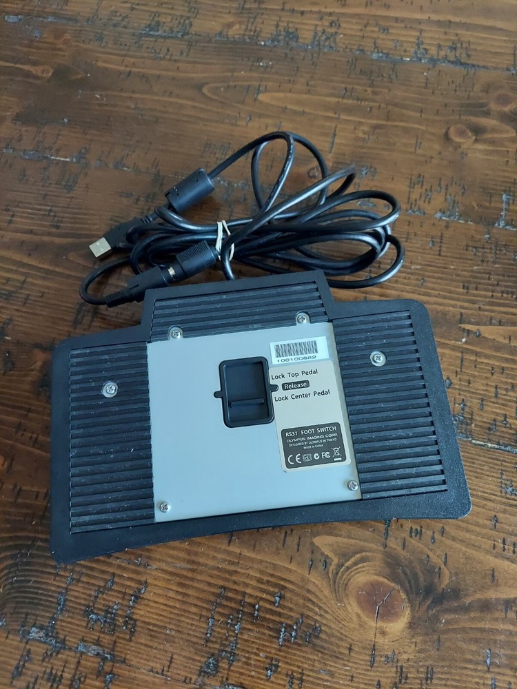 Olympus RS31 Foot Switch for Professional Dictation System for PC Mac & Win