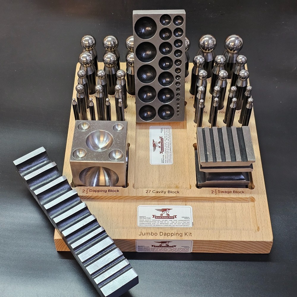 DIY Making Gold Silver Copper Jewelry Processing Gold Beating Dapping Tool Kit