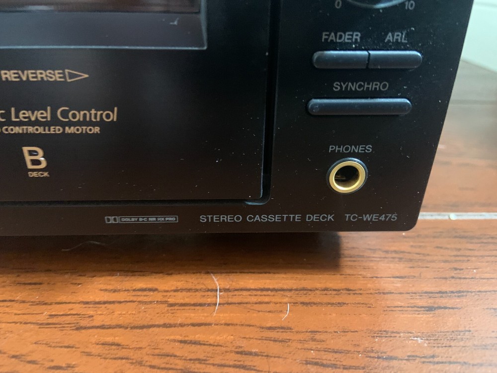 Sony TC-WE475 Dual Deck Cassette Deck Auto Reverse Pitch Control Dolby B C