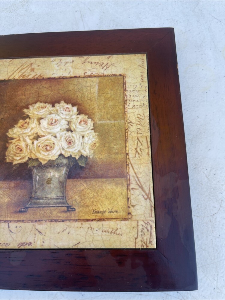 Framed Floral Tile 8”x8”