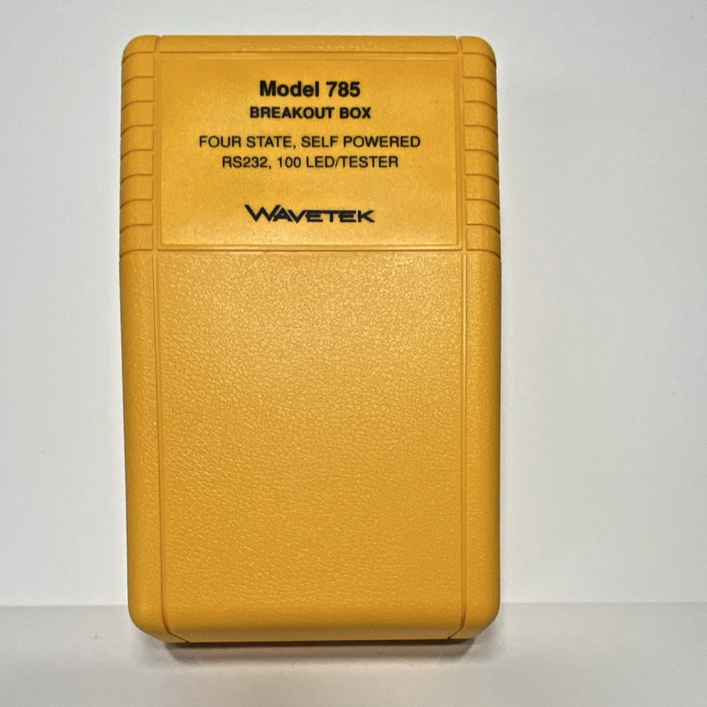 Wavetek 785 Breakout Box RS232 Cable Tester 100 LED Four State Self Powered