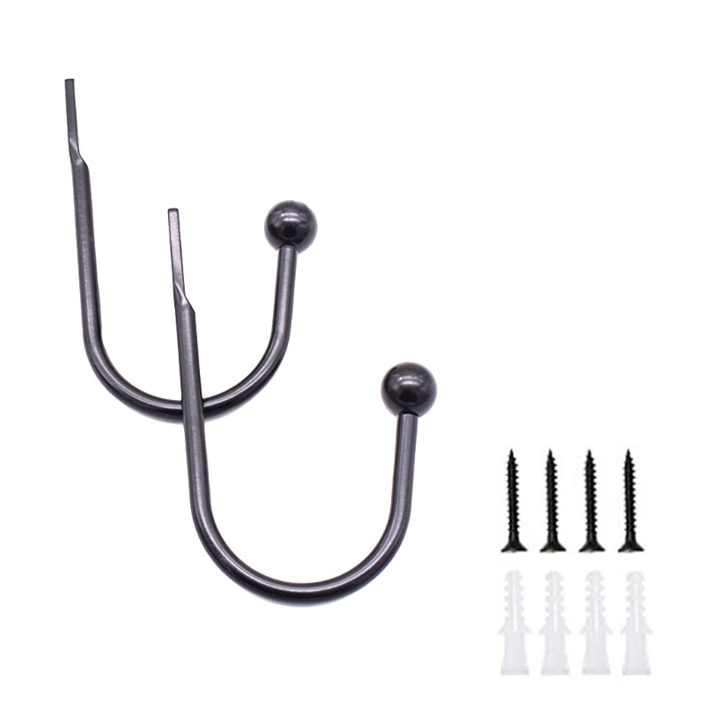 2 Pcs Drapery Tieback Hook Rustproof Durable for Home Dormitory Hotel Heavy Duty