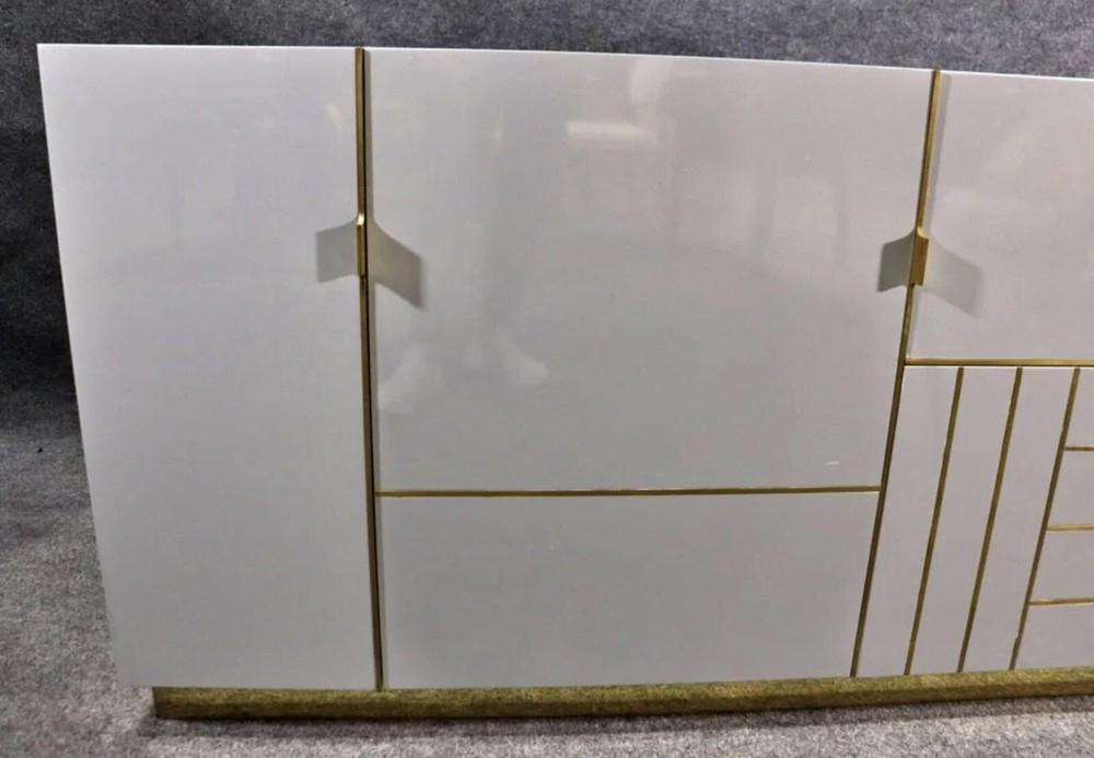Modern Geometric Lacquered Sideboard