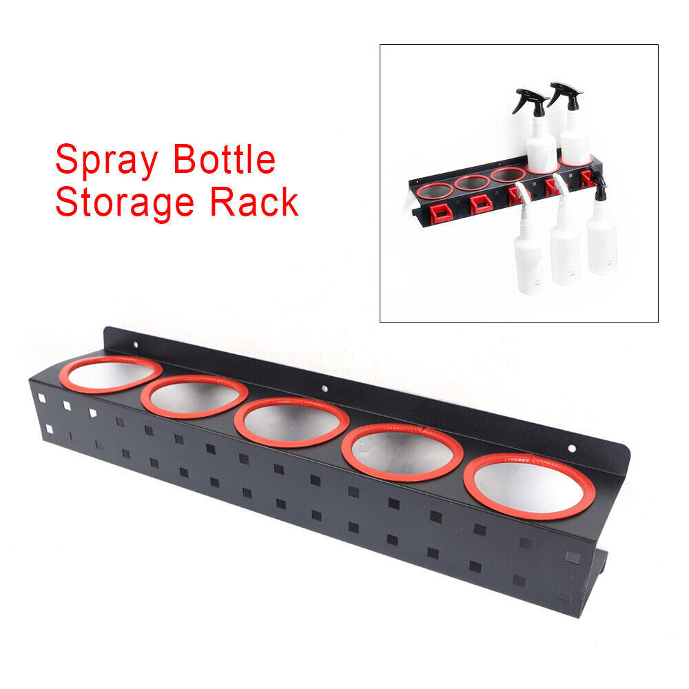 New Spray Bottle Storage Rack Car Detailing Tools Organizer Holder Wall-mounted