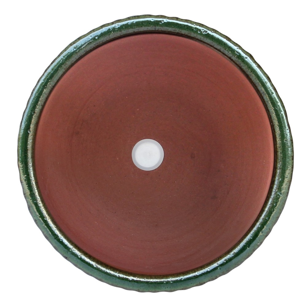 6" Green Sable Planter Elegant Green Ceramic Pot