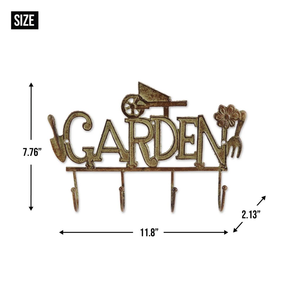 cast Iron Garden Sign Decorative Wall Hook