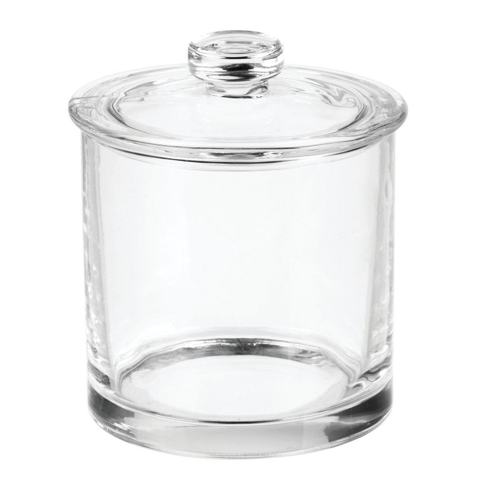 Clear Small Glass Apothecary Jar - Functional Vanity Storage Decor