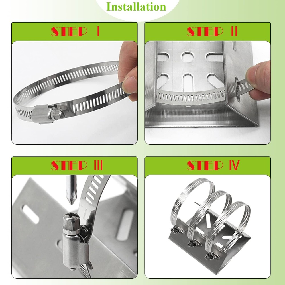 Lighfast Universal Wall Mounting Bracket with 3 Loops, 1Pack, Silver