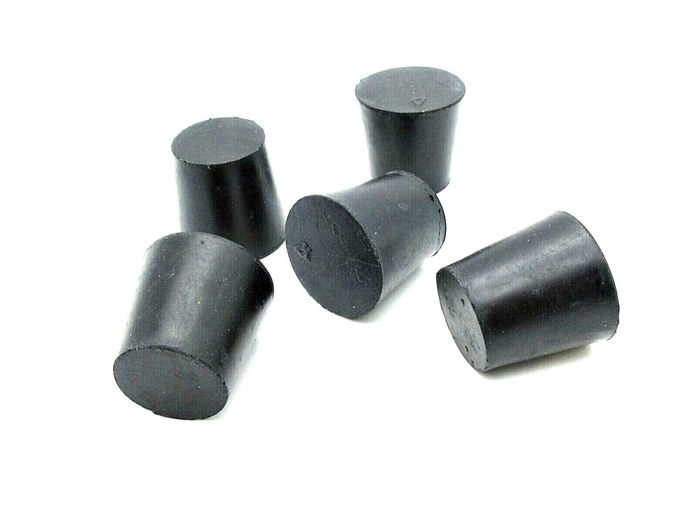 #2 Solid Rubber Stoppers Tapered Plug Bung Cork Fits 19/32"-45/64" ID