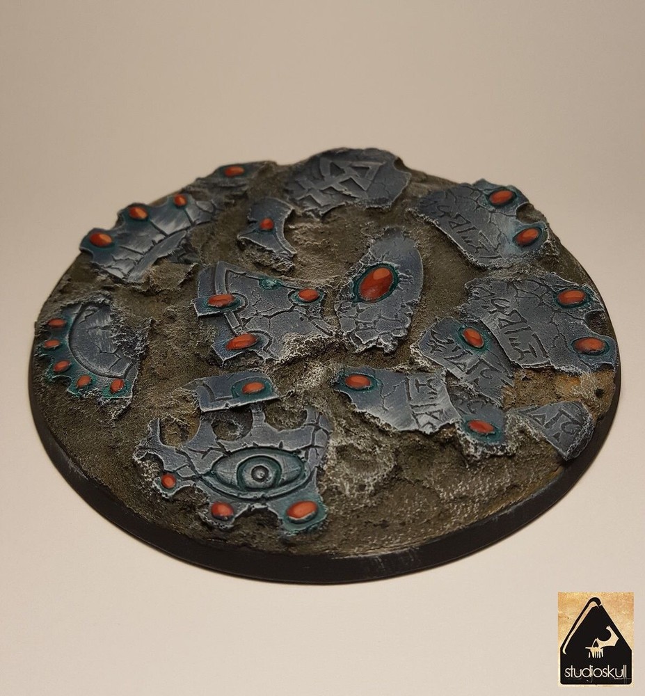 100mm Round RESIN BASE TERRAIN SCENERY ELDAR RUINS WARHAMMER 40K