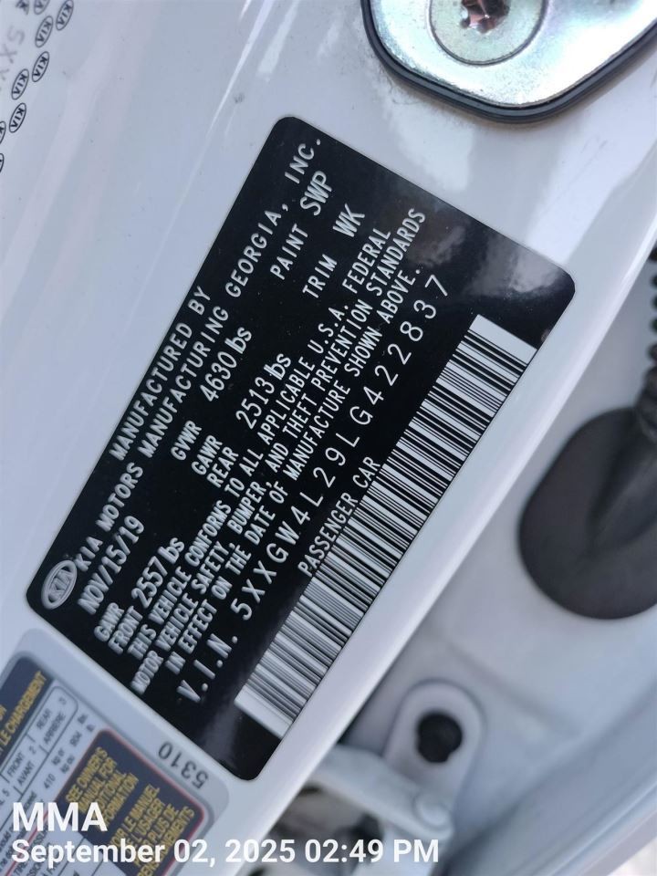 LEFT REAR DOOR WINDOW REGULATOR OEM 2017 KIA OPTIMAKIA